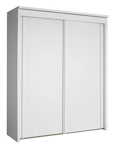 Rauch Möbel Imperial Schrank Kleiderschrank Schwebetürenschrank inklusive Zubehörpaket Basic 4 Einlegeböden 2 Kleiderstangen, Weiß, 65 x 200 x 235 cm von Rauch Möbel