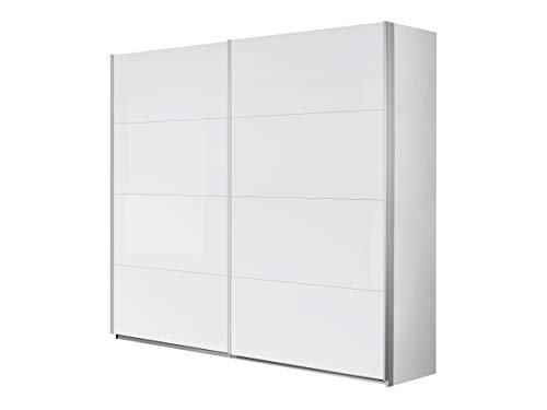 Rauch Möbel Imposa Schrank Kleiderschrank Schwebetürenschrank in Hochglanz Weiß 2-türig inkluisve Zubehörpaket Basic 3 Kleiderstangen, 3 Einlegeböden BxHxT 226 x 210 x 62 cm von Rauch Möbel