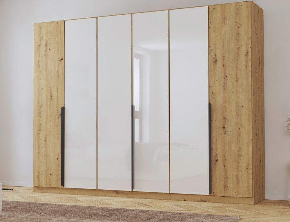 Rauch Möbel Kleiderschrank Drehtürenschrank Artemis, mit Glastüren, Eiche Artisan / weiß Drehtürenschrank, Schrank, Kleiderschrank, Breite 275 cm Rauch Möbel Kleiderschrank Drehtürenschrank Artemis, mit Glastüren, Eiche Artisan / weiß Drehtürenschrank, Schrank, Kleiderschrank, Breite 275 cm von Rauch Möbel