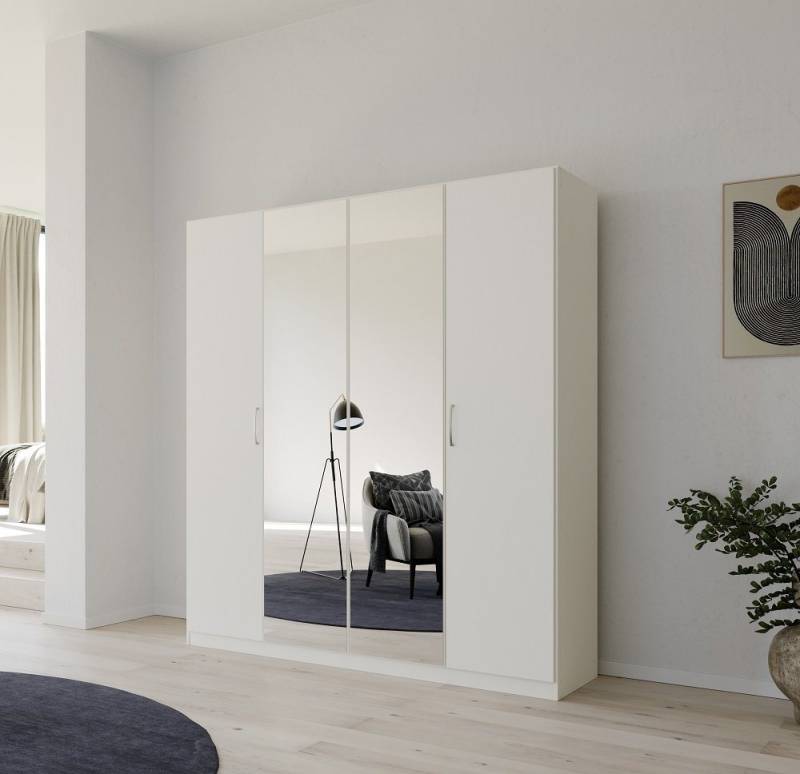Rauch Möbel Kleiderschrank Kleiderschrank Drehtürenschrank Quadra-Spin, mit Spiegeltüren, alpin von Rauch Möbel