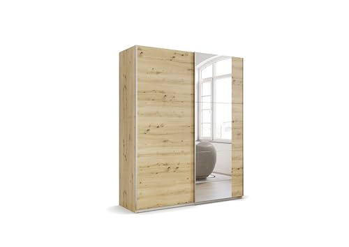 Rauch Möbel Kronach Schwebetürenschrank Schrank Kleiderschrank Eiche Artisan mit Spiegel, 2-türig, Inklusive 2 Kleiderstangen, 2 Einlegeböden, BxHxT 175x210x60 cm Rauch Möbel Kronach Schwebetürenschrank Schrank Kleiderschrank Eiche Artisan mit Spiegel, 2-türig, Inklusive 2 Kleiderstangen, 2 Einlegeböden, BxHxT 175x210x60 cm von Rauch Möbel