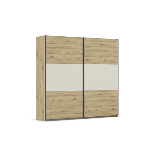 Rauch Möbel Neo, Schwebetürenschrank, Kleiderschrank, Kleiderschränke, Garderobe, Schrank mit Stauraum, 2-türig, Farbe Eiche Artisan/Beige, Holz, 218x210x59cm Rauch Möbel Neo, Schwebetürenschrank, Kleiderschrank, Kleiderschränke, Garderobe, Schrank mit Stauraum, 2-türig, Farbe Eiche Artisan/Beige, Holz, 218x210x59cm von Rauch Möbel