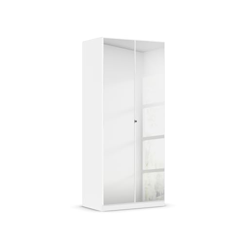 Rauch Möbel Reflect, Drehtürenschrank, Kleiderschrank, Schrank mit Spiegel, Garderobe, 2-türig, 2 Spiegeltüren, mit weiterem Zubehör, Farbe Alpinweiß, 91x210x54cm Rauch Möbel Reflect, Drehtürenschrank, Kleiderschrank, Schrank mit Spiegel, Garderobe, 2-türig, 2 Spiegeltüren, mit weiterem Zubehör, Farbe Alpinweiß, 91x210x54cm von Rauch Möbel