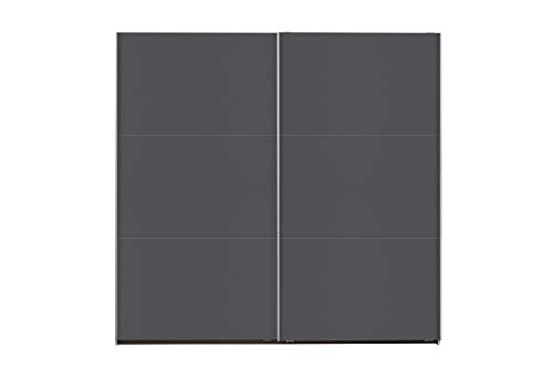 Rauch Möbel Santiago Schwebetürenschrank grau-metallic, 2-türig inkl. Zubehörpaket Classic 2 Kleiderstangen, 4 Fachböden, 1 Hakenleiste, BxHxT: 218x210x59 cm von Rauch Möbel