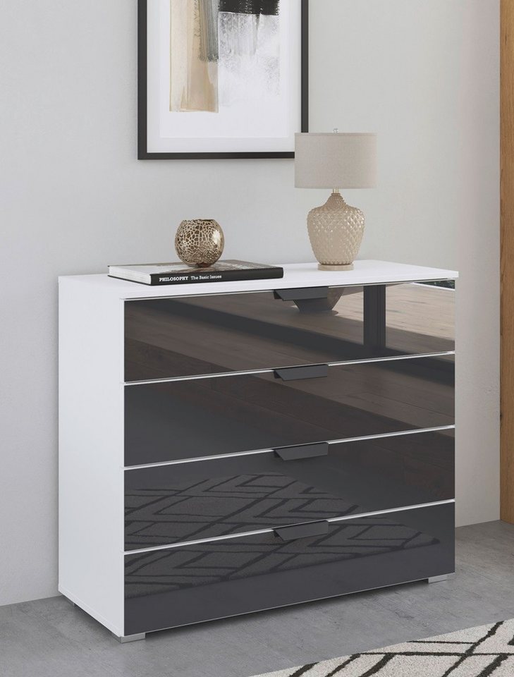 Rauch Möbel Sideboard Kommode Artemis, mit 4 Schubkästen, alpinweiß / basalt grau von Rauch Möbel