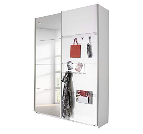 Rauch Möbel Steinheim Schwebetürenschrank Weiß mit Spiegel inkl. Garderoben-Accessoires, 2-türig, Zubehörpaket Classic 7 Einlegeböden, 1 ausziehbare Kleiderstange BxHxT 137x197x59 cm Rauch Möbel Steinheim Schwebetürenschrank Weiß mit Spiegel inkl. Garderoben-Accessoires, 2-türig, Zubehörpaket Classic 7 Einlegeböden, 1 ausziehbare Kleiderstange BxHxT 137x197x59 cm von Rauch Möbel