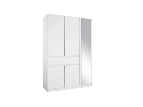 Rauch Möbel Tübingen Schrank Kleiderschrank Drehtürenschrank in Weiß mit Spiegel inklusive 1 Schublade, 5-türig, Zubehörpaket Basic 3 Einlegeböden, 1 Kleiderstange, BxHxT 136x197x54 cm Rauch Möbel Tübingen Schrank Kleiderschrank Drehtürenschrank in Weiß mit Spiegel inklusive 1 Schublade, 5-türig, Zubehörpaket Basic 3 Einlegeböden, 1 Kleiderstange, BxHxT 136x197x54 cm von Rauch Möbel