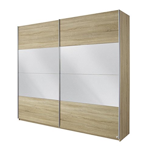 Rauch Möbel Quadra Kleiderschrank, Schwebetürenschrank, 2-türig, mit Spiegel, inkl. Zubehörpaket Basic 4 Einlegeböden 2 Kleiderstangen, Farbe Eiche Sonoma, BxHxT 181x229x62cm Rauch Möbel Quadra Kleiderschrank, Schwebetürenschrank, 2-türig, mit Spiegel, inkl. Zubehörpaket Basic 4 Einlegeböden 2 Kleiderstangen, Farbe Eiche Sonoma, BxHxT 181x229x62cm von Rauch Möbel