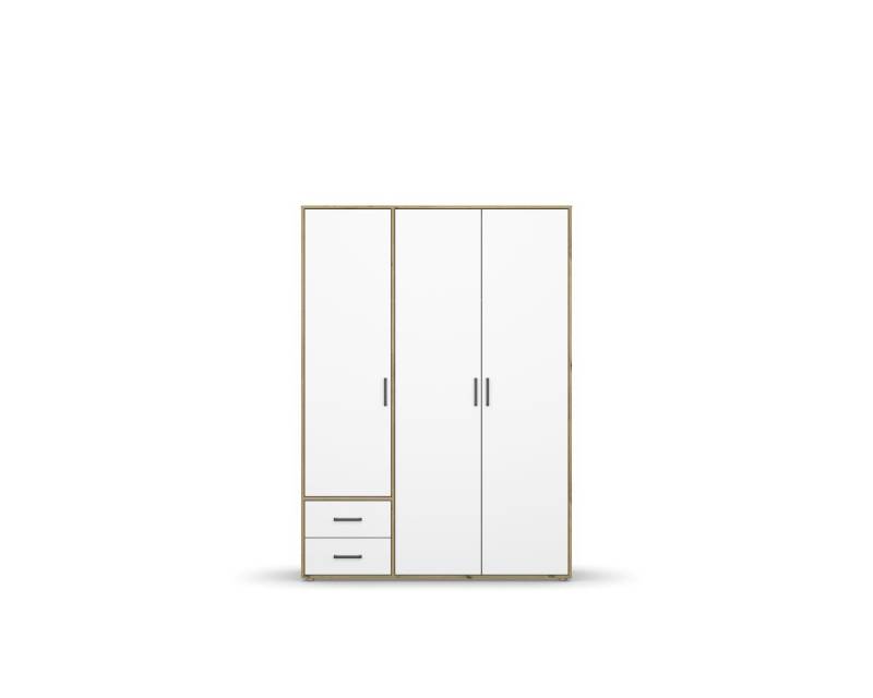 Rauch Drehtürenschrank VOYAGER 3-türig in Front alpinweiß/Korpus Eiche Artisan von Rauch Möbelwerke