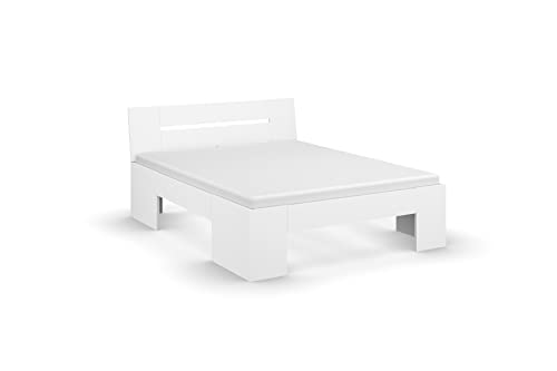 Rauch Möbel Tinda Bett Futonbett in Weiß, Liegefläche 140x200 cm, Gesamtmaße B/H/T 145x84x214 cm von Rauch Möbel