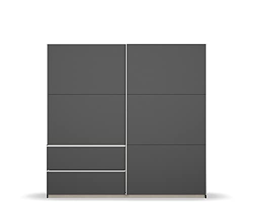 Rauch Möbel Sevilla Schrank Kleiderschrank Schwebetürenschrank, Grau metallic, Schwarz, Griffleisten alufarbig, 2-türig, inkl. 2 Kleiderstangen, 2 Einlegeböden BxHxT 218x210x59 cm Rauch Möbel Sevilla Schrank Kleiderschrank Schwebetürenschrank, Grau metallic, Schwarz, Griffleisten alufarbig, 2-türig, inkl. 2 Kleiderstangen, 2 Einlegeböden BxHxT 218x210x59 cm von Rauch Möbel