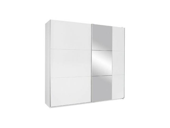 Die Möbelfundgrube® Schwebetürenschrank von rauch® Kleiderschrank weiß mit Spiegel KRONACH / 218 cm / 2 Einlegeböden / 2 Kleiderstangen / MADE IN GERMANY von Rauch
