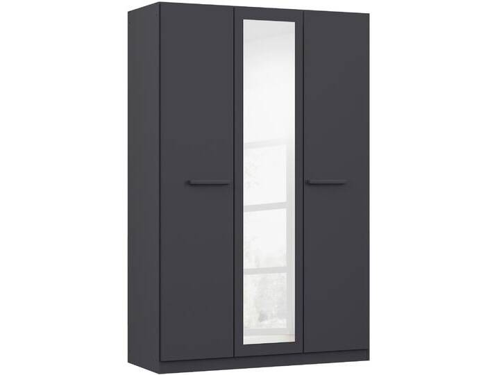 Drehtürenschrank RAUCH Kleiderschrank Schrank Garderobe Garderobenschrank Stauraumwunder MODI , grau (graumetallic), B:136cm H:210cm T:54cm, Holzwerkstoff, Schränke, optional mit Spiegel MADE IN GERMANY von Rauch