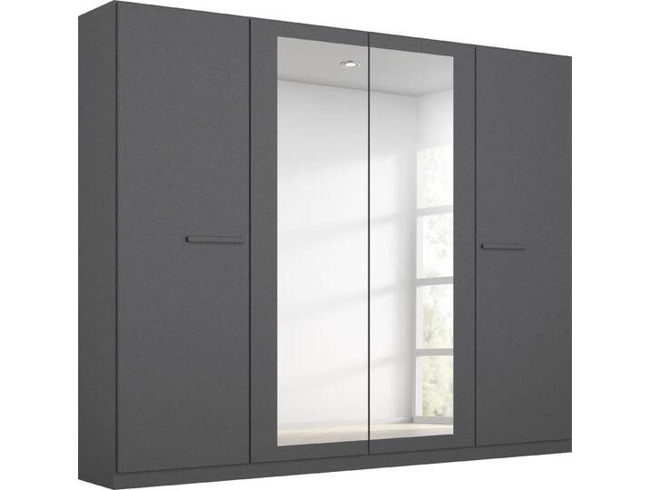 Drehtürenschrank RAUCH Kleiderschrank Schrank Garderobe Garderobenschrank Stauraumwunder MODI , grau (graumetallic), B:226cm H:210cm T:54cm, Holzwerkstoff, Schränke, optional mit Spiegel MADE IN GERMANY von Rauch