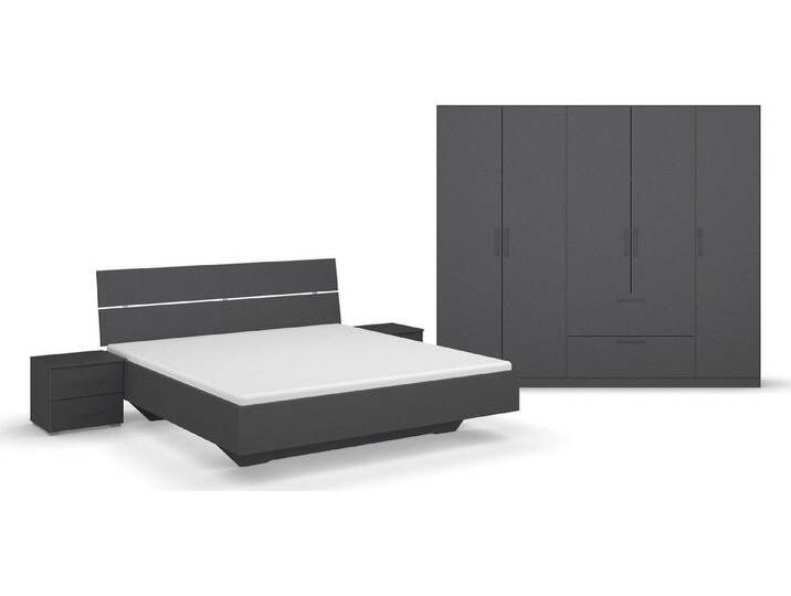 INOSIGN BY RAUCH Schlafzimmer-Set Komplettschlafzimmer Schlafzimmer Challenger (Set 4-teilig), Schrank 2 Breiten, Bett 3 Breiten, 2 Nachttische MADE IN GERMANY, grau von Rauch