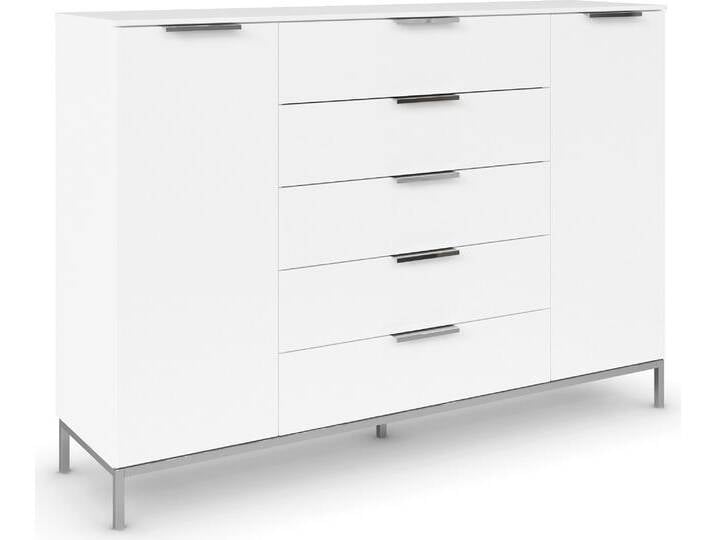 Kombikommode RAUCH Kommode Türkommode Sideboard Kombikommode FLIPP , weiß (alpinweiß), B:160cm H:111cm T:42cm, Holzwerkstoff, Sideboards, 2-türig mit 5 Schubladen und Soft-Close-Funktion in zwei Breiten von Rauch