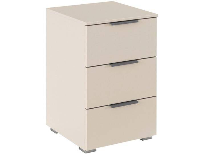 Nachtkommode RAUCH Nachttisch Nachtkonsole AGORDO in Dekor- oder Hochglanzfront , beige (champagner), B:40cm H:61cm T:42cm, Holzwerkstoff, Sideboards, mit 3 geräumigen Schubladen für viel Stauraum MADE IN GERMANY von Rauch