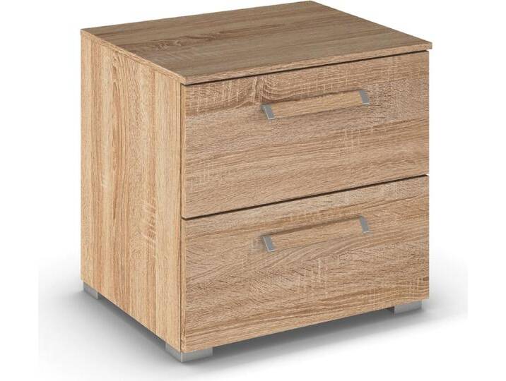 Nachtkommode RAUCH Nachttisch Nachtkonsole Kommode EVELYN , braun (eiche sonoma), B:50cm H:49cm T:42cm, Holzwerkstoff, Sideboards, in elegantem Stil mit 2 Schubladen, viel Stauraum MADE IN GERMANY von Rauch