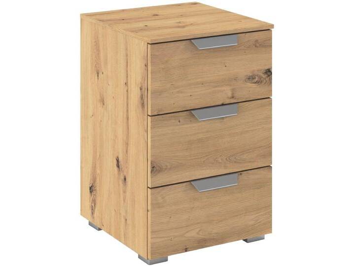 Nachtkommode RAUCH Nachttisch Nachtkonsole ORIAS in Dekor- oder Hochglanzfront , braun (eiche artisan), B:40cm H:61cm T:42cm, Holzwerkstoff, Sideboards, mit 2 Schubladen und Nische für viel Stauraum MADE IN GERMANY von Rauch