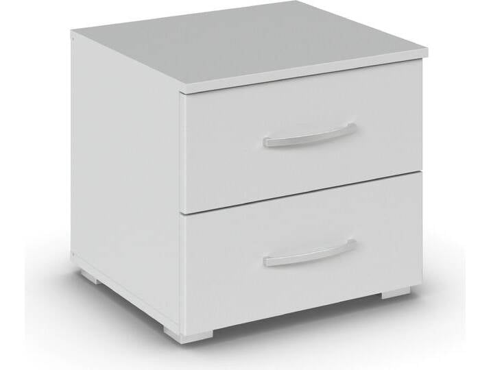 Nachtkommode RAUCH Pure by Aditio , grau (seidengrau), B:47cm H:43cm T:42cm, Holzwerkstoff, Sideboards, im minimalistischem Design, 2 Schubladen mit Softclose-Funktion von Rauch