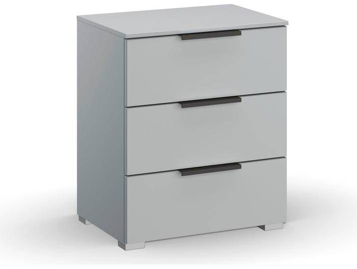 Nachtkommode RAUCH Skat Meridian , grau (seidengrau), B:40cm H:61cm T:42cm, Holzwerkstoff, Sideboards, mit 3 Schubladen in elegantem Design von Rauch