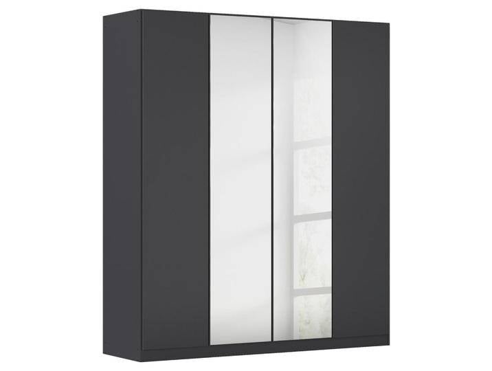 Rauch Möbel FALTTÜRENSCHRANK, Dunkelgrau, 2 Fächer, (innen) 6 Schubladen, 181x210x54 cm, Blauer Engel, Goldenes M, Made in Germany, Typenauswahl, von Rauch