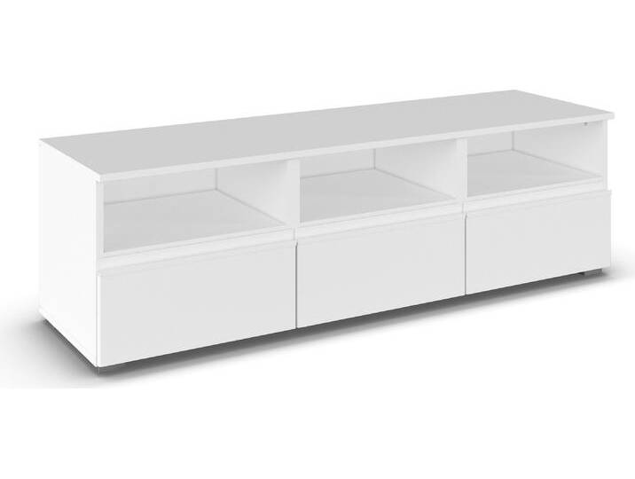 Schubkastenkommode RAUCH Sideboard TV-Board TV-Bank Lowboard Kommode Strauraum JOEL , weiß (alpinweiß), B:140cm H:43cm T:42cm, Holzwerkstoff, Sideboards, mit drei Schubladen und drei offene Fächer MADE IN GERMANY von Rauch