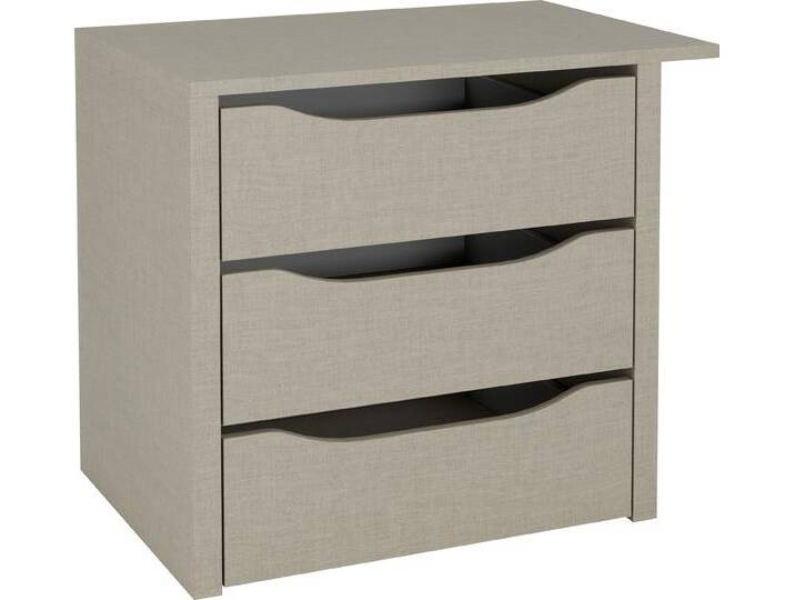 Schubladeneinsatz RAUCH Zubehör für Rauch-Schwebetürenschränke ORANGE , leinenoptik hell, B:66cm H:57cm T:45cm, Holzwerkstoff, Schubladeneinsätze, mit 3 Schubladen und Metallauszügen, Breite 66 cm, Tiefe 45 cm von Rauch