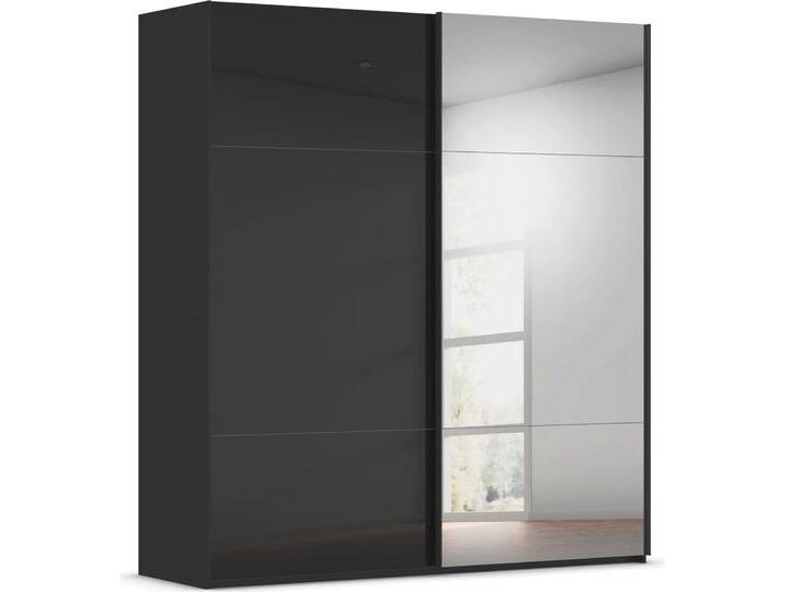 Schwebetürenschrank RAUCH Kleiderschrank Schrank Garderobe Schlafzimmerschrank CONTIDO , schwarz (schwarz, glas schwarz), B:201cm H:223cm T:68cm, Holzwerkstoff, Schränke, aus hochwertigem Material in 6 Breiten 2 Griff-Farben MADE IN GERMANY von Rauch