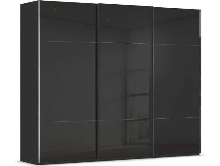 Schwebetürenschrank RAUCH Kleiderschrank Schrank Garderobe Schlafzimmerschrank CONTIDO , schwarz (schwarz, glas schwarz), B:271cm H:223cm T:68cm, Holzwerkstoff, Schränke, aus hochwertigem Material in 6 Breiten 2 Griff-Farben MADE IN GERMANY von Rauch
