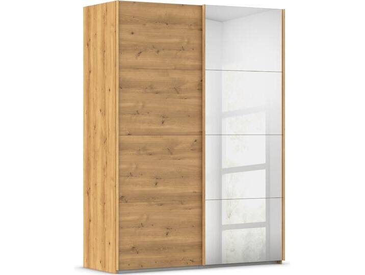 Schwebetürenschrank RAUCH Kleiderschrank Schrank Garderobe Schlafzimmerschrank EVELYN , braun (asteiche), B:162cm H:223cm T:68cm, Holzwerkstoff, Schränke, in elegantem Stil mit Spiegel 5 Breiten viel Stauraum MADE IN GERMANY von Rauch