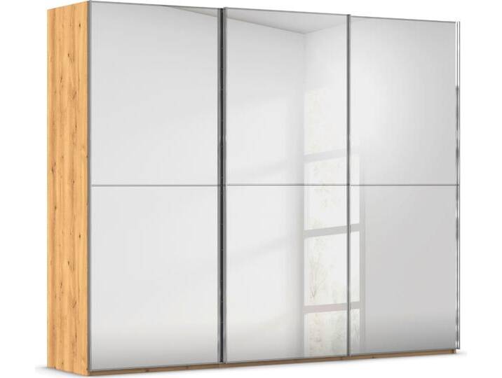 Schwebetürenschrank RAUCH Kleiderschrank Schrank Garderobe Schlafzimmerschrank SCALE-DUO , braun (asteiche), B:271cm H:223cm T:68cm, Holzwerkstoff, Schränke, edle zweigeteilte Türen Spiegelfront und 3 Zierleisten MADE IN GERMANY von Rauch