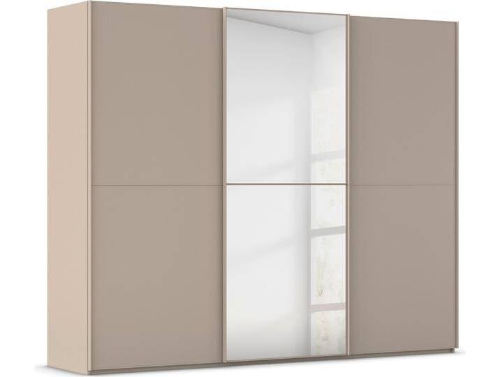 Schwebetürenschrank RAUCH Kleiderschrank Schrank Garderobe Schlafzimmerschrank SCALE-DUO , grau (fango, griffleisten fango), B:271cm H:223cm T:68cm, Holzwerkstoff, Schränke, edle zweigeteilte Türen, Spiegel und 3 Zierleisten MADE IN GERMANY von Rauch