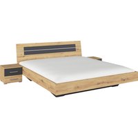 rauch Bettanlage "Doppelbett Futonbett BURANO in schwebender Optik", (Set, 3 tlg.), und abgesetztem Kopfteil mit 2 Nachttischen MADE IN GERMANY von Rauch
