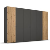 rauch Drehtürenschrank "Evela", Mitteltüren in Graphit sowie moderne Griffe im Industrial-Look von Rauch