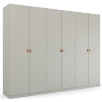 rauch Drehtürenschrank "Homey by Quadra Spin" mit Grifflaschen aus weichem, cognacbraunem Leder von Rauch