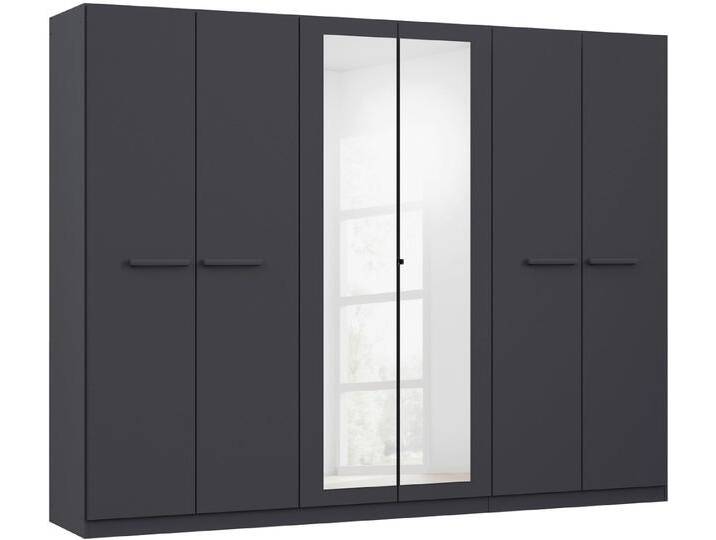 rauch Drehtürenschrank Kleiderschrank Schrank Garderobe Garderobenschrank Stauraumwunder MODI optional mit Spiegel MADE IN GERMANY, grau, Graumetallic von Rauch