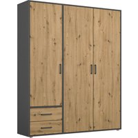 rauch Drehtürenschrank "Kleiderschrank Schrank Garderobe Wäscheschrank VOYAGER", (in 3 verschiedenen Ausstattungen BASIC/CLASSIC/PREMIUM), moderne Griffe in Graumetallic mit Außenschubkästen MADE IN GERMANY von Rauch