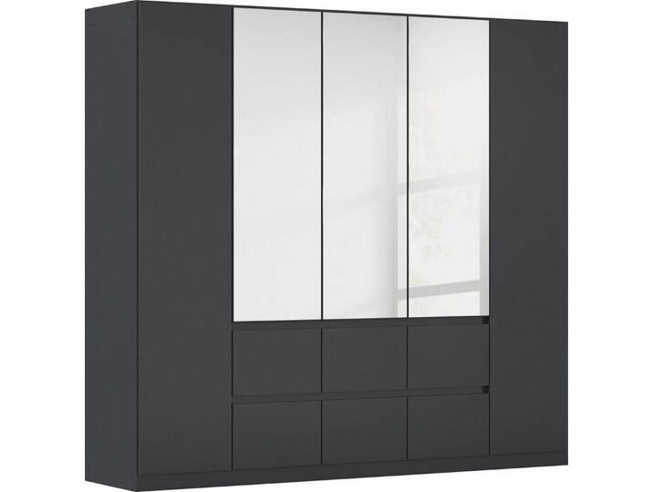rauch Drehtürenschrank Kleiderschrank Schrank mit Spiegel Garderobe Garderobenschrank MAINZ grifflose Front mit Spiegel, Außentüren mit Push-to-Open Funktion von Rauch