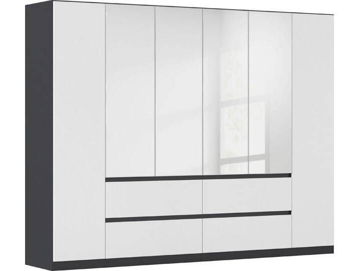 rauch Drehtürenschrank Kleiderschrank Schrank mit Spiegel Garderobe Garderobenschrank MAINZ grifflose Front mit Spiegel, Außentüren mit Push-to-Open Funktion von Rauch