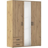 rauch Drehtürenschrank "Kleiderschrank Schrank Garderobe Wäscheschrank VOYAGER", (in 3 verschiedenen Ausstattungen BASIC/CLASSIC/PREMIUM), mit modernen Griffen in Graumetallic, inkl. Schubkästen und Spiegel von Rauch