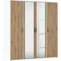 rauch Drehtürenschrank "Kleiderschrank Schrank Garderobe Wäscheschrank VOYAGER", (in 3 verschiedenen Ausstattungen BASIC/CLASSIC/PREMIUM), mit modernen Griffen in Graumetallic und Spiegel von Rauch