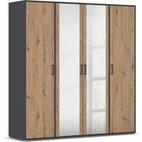 rauch Drehtürenschrank "Kleiderschrank Schrank Garderobe Wäscheschrank VOYAGER", (in 3 verschiedenen Ausstattungen BASIC/CLASSIC/PREMIUM), mit modernen Griffen in Graumetallic und Spiegel von Rauch