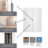rauch Eckkleiderschrank "Kleiderschrank Schrank Ankleidezimmer Schlafzimmer Garderobe AGORDO", (in zwei Griff-Farben), voll ausgestattet mit viel Stauraum MADE IN GERMANY von Rauch