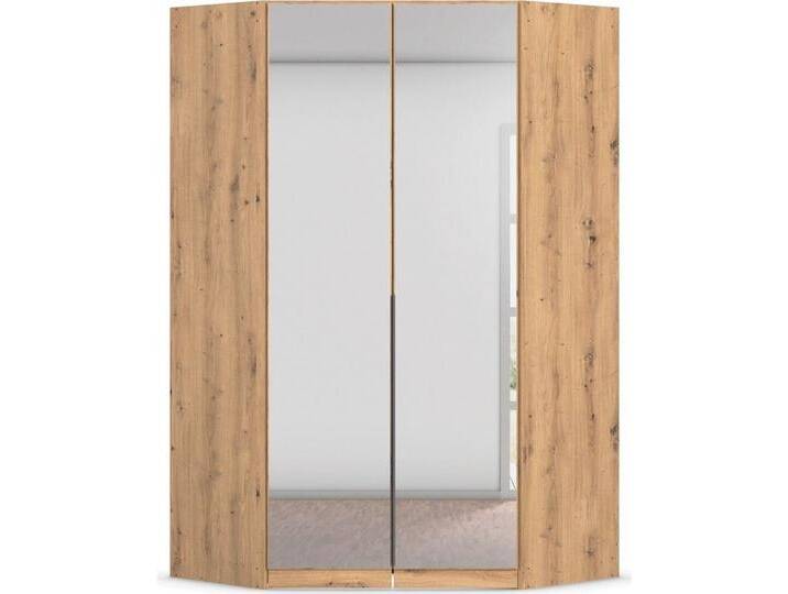 rauch Eckkleiderschrank Kleiderschrank Schrank Ankleidezimmer Schlafzimmer Garderobe AGORDO (in zwei Griff-Farben) mit Spiegeltüren, voll ausgestattet mit viel Stauraum MADE IN GERMANY, braun von Rauch