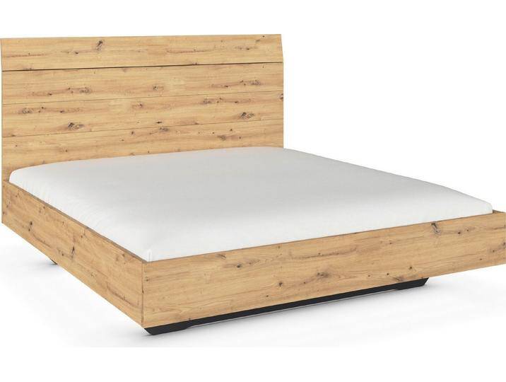 rauch Futonbett Bett Doppelbett Holzbett AGORDO, mit hohem Kopfteil und schwebender Optik MADE IN GERMANY, braun, Eiche Artisan von Rauch