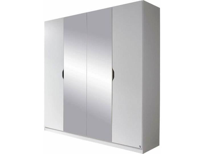 rauch Kleiderschrank Freiham Drehtürenschrank Schrank Garderobenschrank Breite 91cm Schlafzimmerschrank mit Spiegel und Griffmulden BESTSELLER, weiß von Rauch