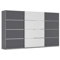 rauch Kleiderschrank "Schwebetürenschrank Garderobe Schrank TOP ANGEBOT Avola", (in 3 verschiedenen Ausstattungen BASIC/CLASSIC/PREMIUM), mit eleganten Zierleisten in Chrom, Schwarz oder Weiß MADE IN GERMANY von Rauch