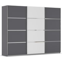 rauch Kleiderschrank "Schwebetürenschrank Garderobe Schrank TOP ANGEBOT Avola", (in 3 verschiedenen Ausstattungen BASIC/CLASSIC/PREMIUM), mit eleganten Zierleisten in Chrom, Schwarz oder Weiß MADE IN GERMANY von Rauch