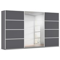 rauch Kleiderschrank "Schwebetürenschrank Garderobe Schrank TOP ANGEBOT Avola", (in 3 verschiedenen Ausstattungen BASIC/CLASSIC/PREMIUM inkl. Spiegel), mit eleganten Zierleisten in Chrom, Schwarz oder Weiß MADE IN GERMANY von Rauch